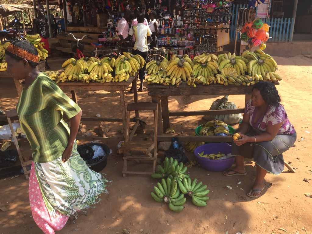 Banana street in the Kitgum local market