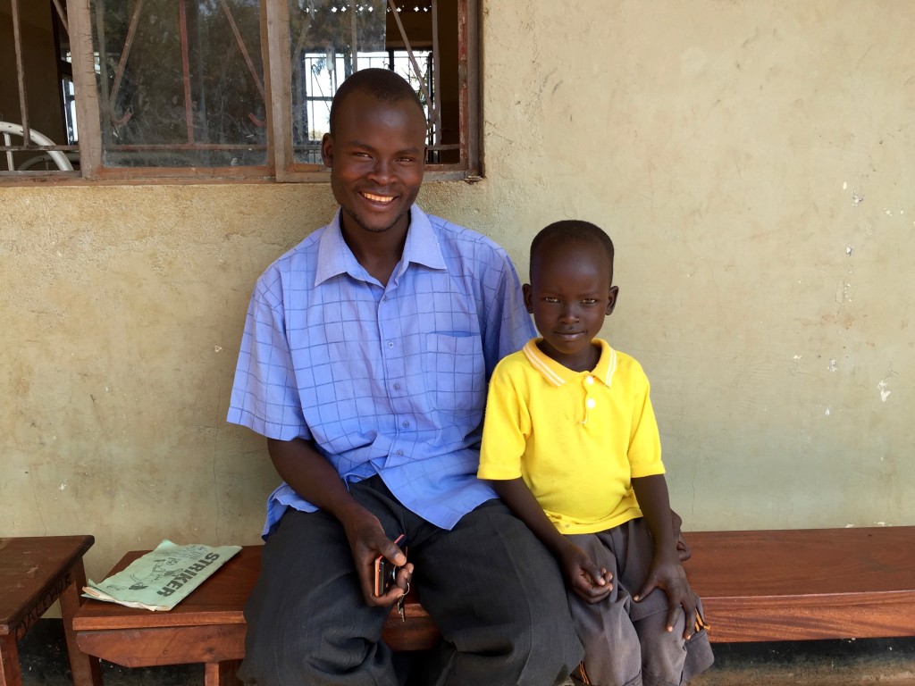 A father takes the time off from work to visit his sick son. 