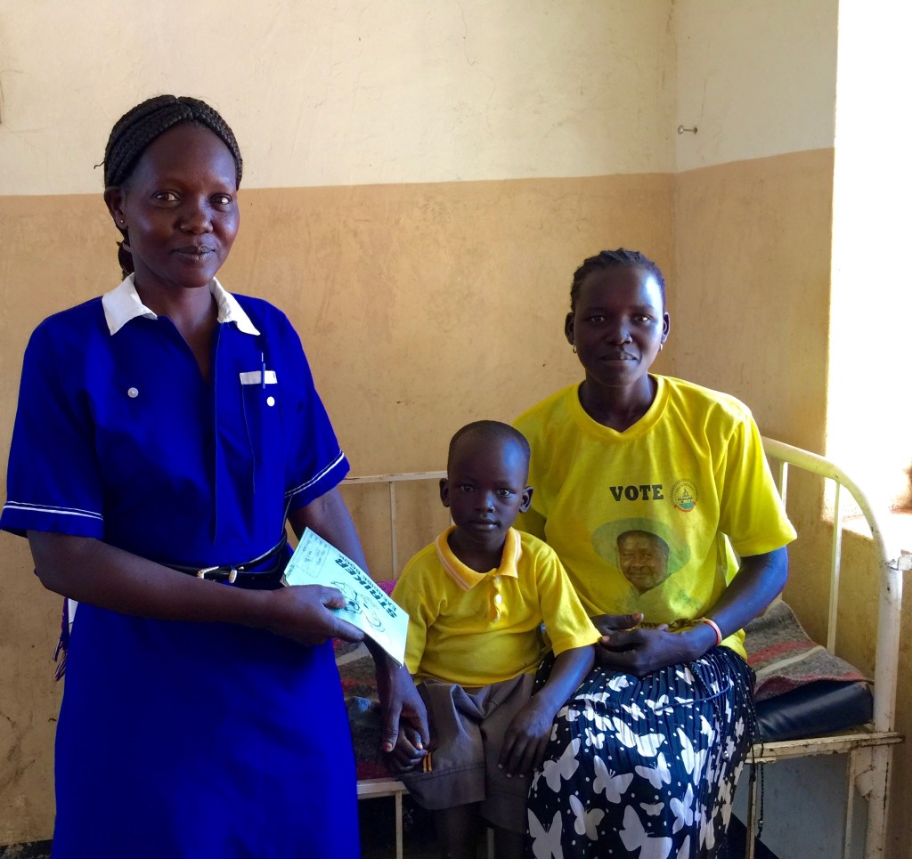 The Head Nurse checking in on one of the children.